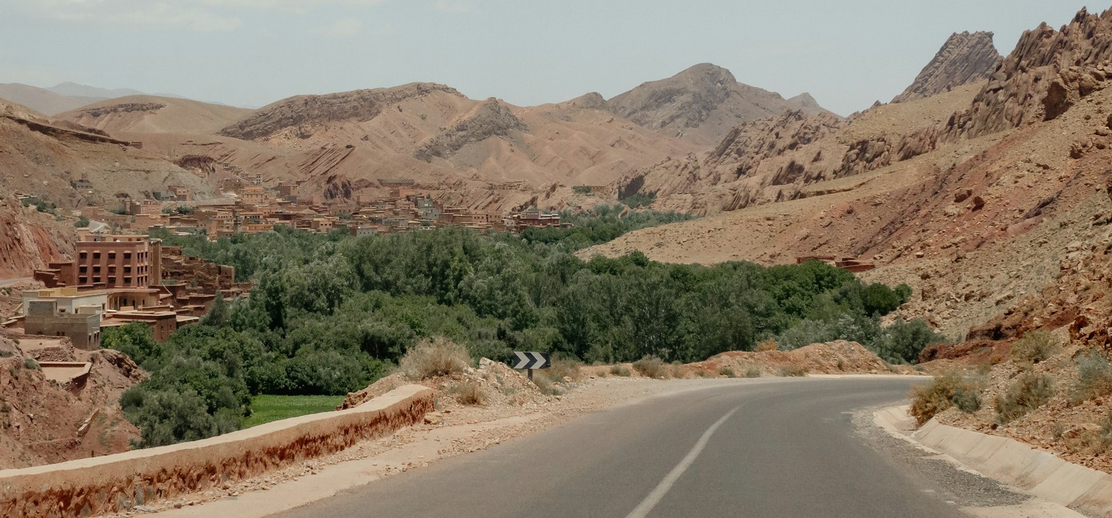 Route entre les villes du Maroc